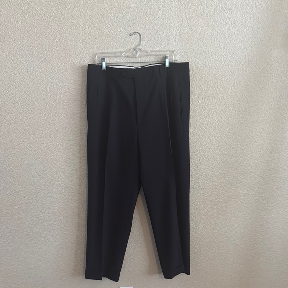 Paul Fredrick Black Dress Pants Classic Style